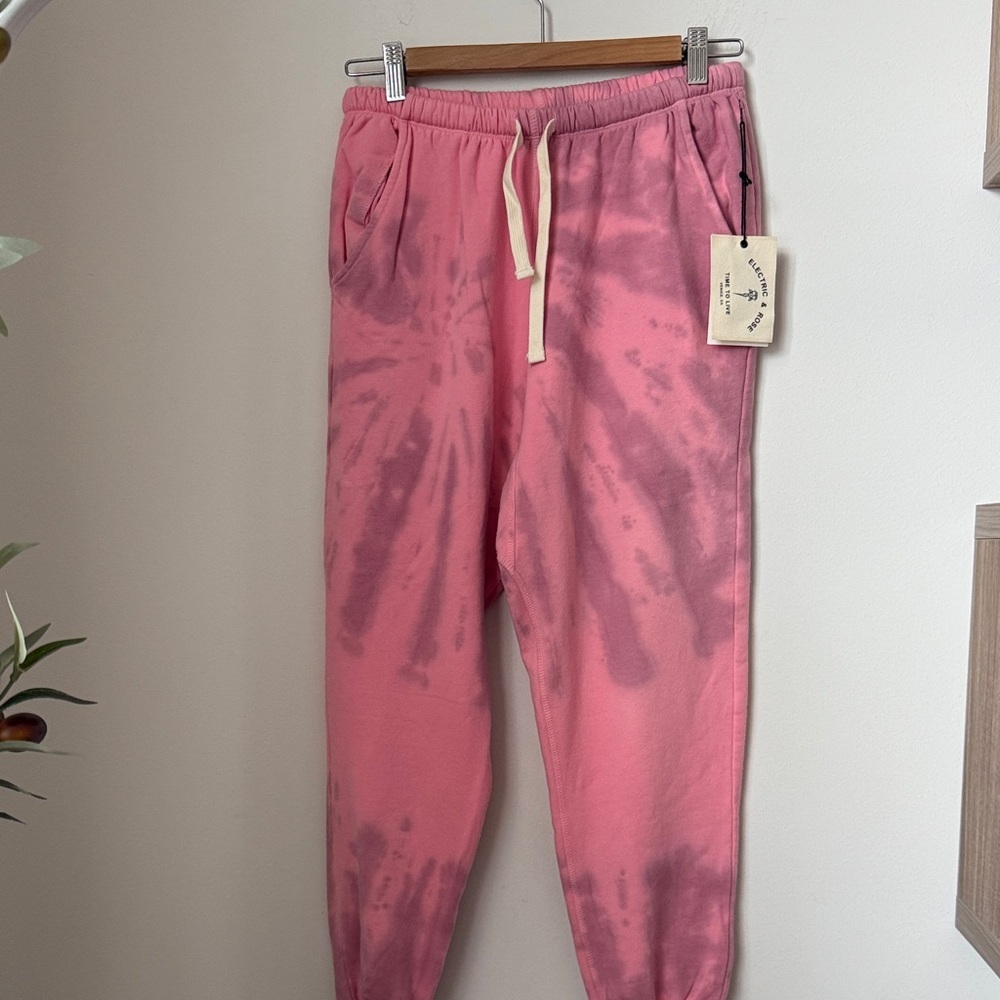 Electric & Rose Pink Tie-Dye Joggers Size S